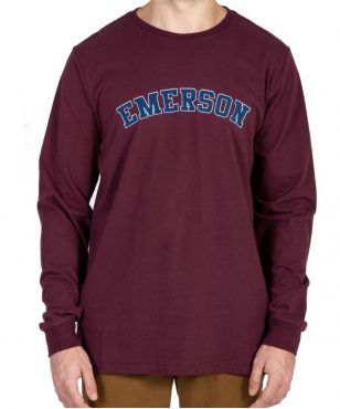 202.EM31.01-026 Emerson Men's L/s T-shirt (wine)