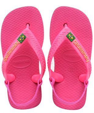 4140577-5784 Havaianas Baby Brasil Logo Ii (pink Flux)