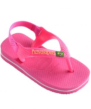 4140577-5784 Havaianas Baby Brasil Logo Ii (pink Flux) alternative image