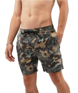 211.EM505.12-025 Emerson Printed Packable Volley Shorts (pr 213 Camo Olive) alternative image