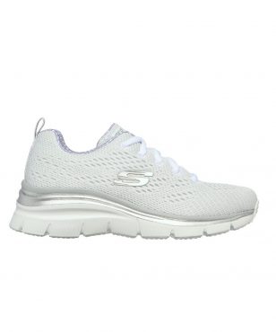 12704-WGRY Skechers Skech-knit Lace-up Wedge
