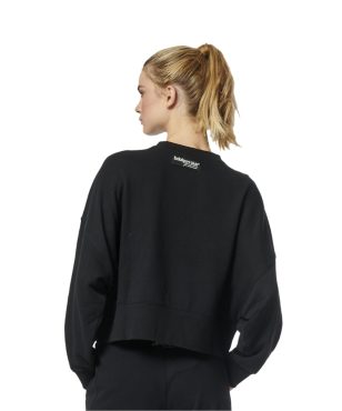 061321-001 Body Action Oversized Fleece Sweatshirt Black alternative image