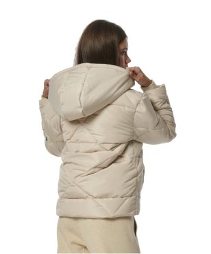 071331-026 Body Action Quilted Puffer Jacket French Oak Beige alternative image