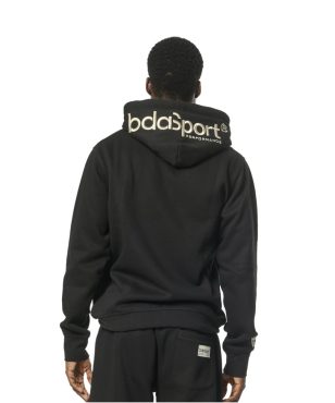 073316-001 Body Action   Hooded Sweat Jacket Black alternative image