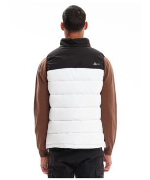 232.EM10.60-017 Emerson Men's Puffer Vest Jacket White/black alternative image